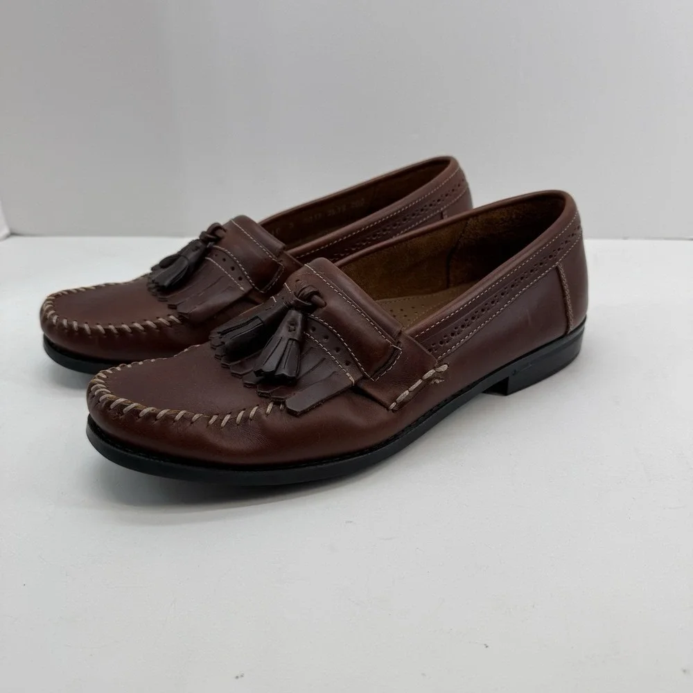 GH Bass Michael Kiltie Tassel WEEJUNS‎ Loafer Mens 10 Brown Preppy Business